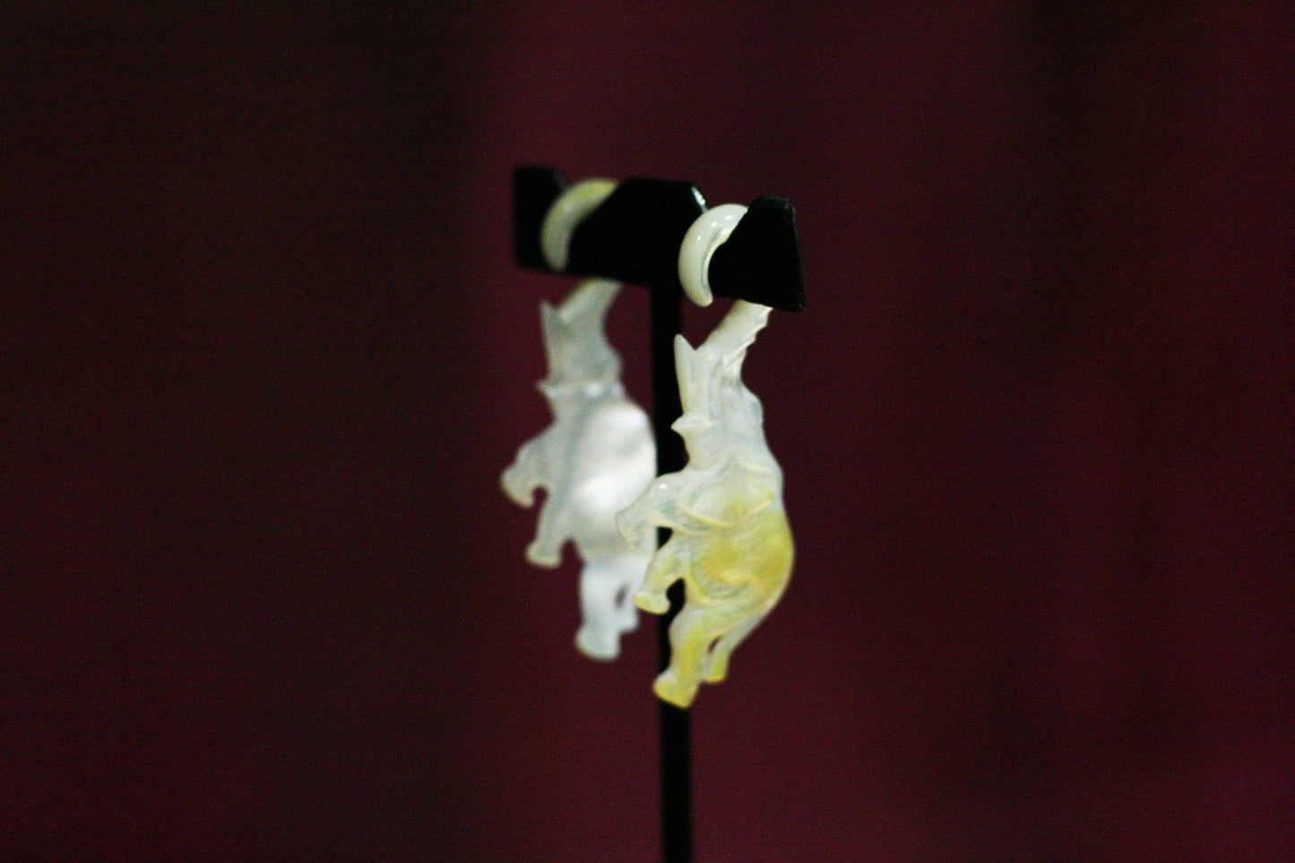 Mother of Pearl Majestic Elephant Hangers - Avanti Body Jewelry