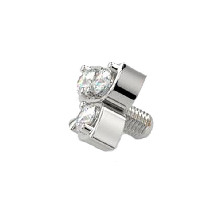 Diamond Clover | 14K Threadless Top For Nose, Ears & Lip - Avanti Body Jewelry