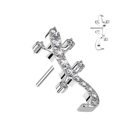 Lizard | Titanium Threadless Top For Nose, Ears & Lip - Avanti Body Jewelry
