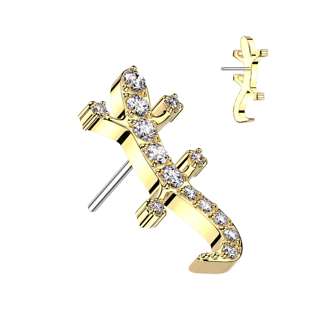 Lizard | Titanium Threadless Top For Nose, Ears & Lip - Avanti Body Jewelry