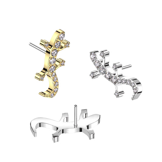 Lizard | Titanium Threadless Top For Nose, Ears & Lip - Avanti Body Jewelry