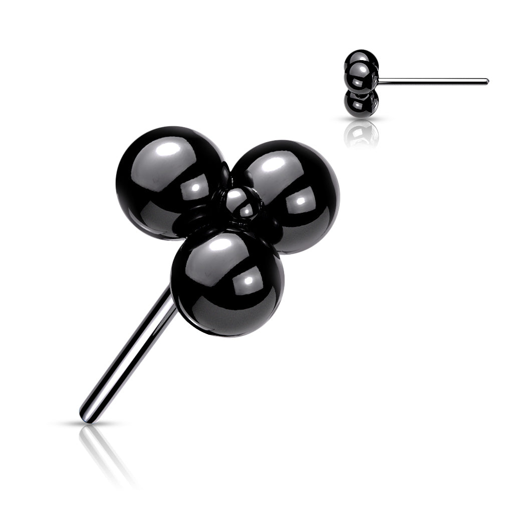 Trinity Ball | Titanium Threadless Top For Nose, Ears & Lip - Avanti Body Jewelry