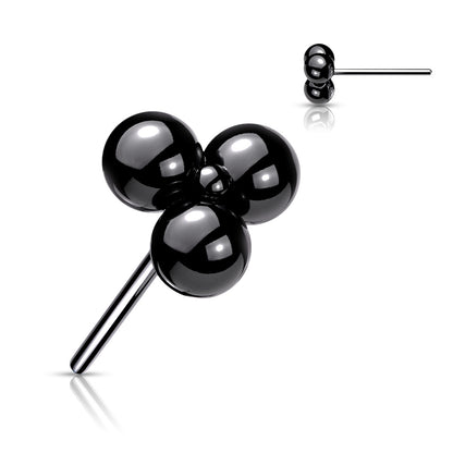 Trinity Ball | Titanium Threadless Top For Nose, Ears & Lip - Avanti Body Jewelry