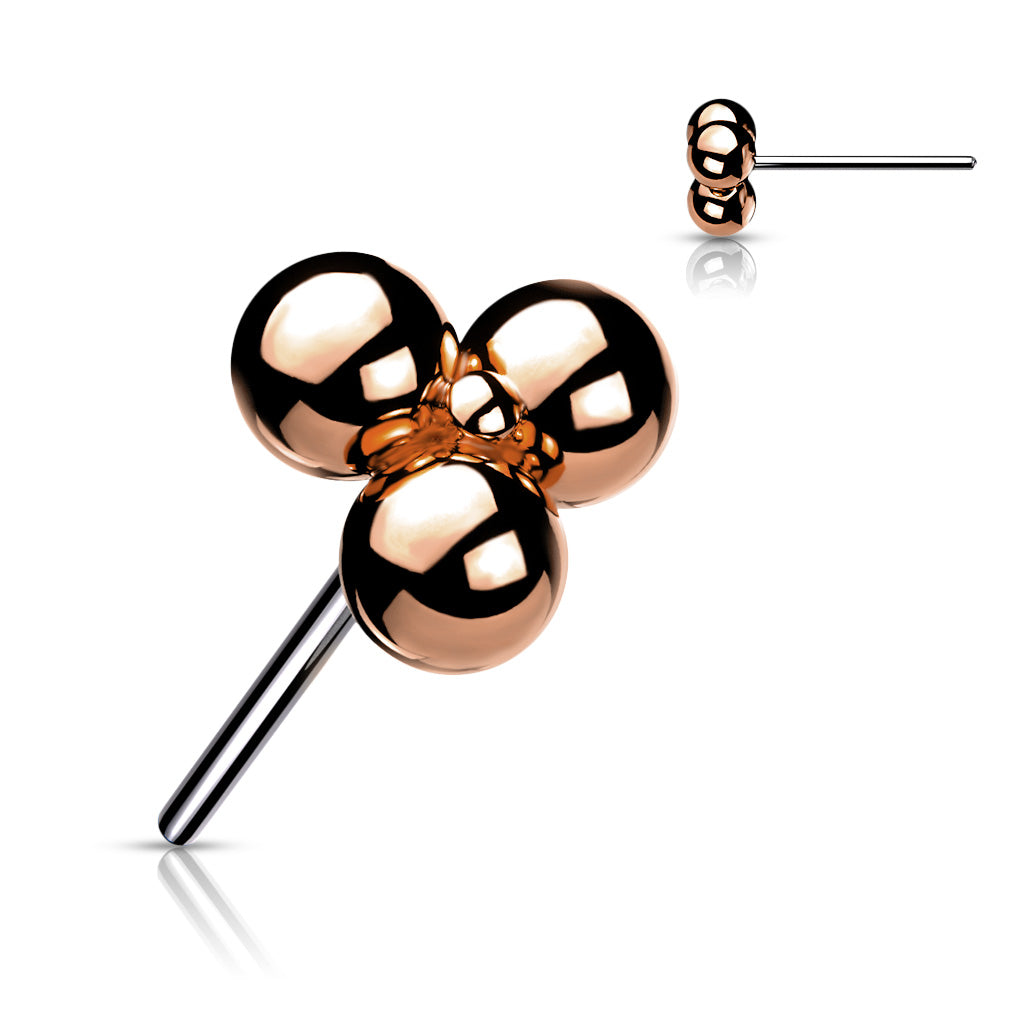 Trinity Ball | Titanium Threadless Top For Nose, Ears & Lip - Avanti Body Jewelry