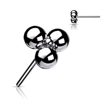 Trinity Ball | Titanium Threadless Top For Nose, Ears & Lip - Avanti Body Jewelry