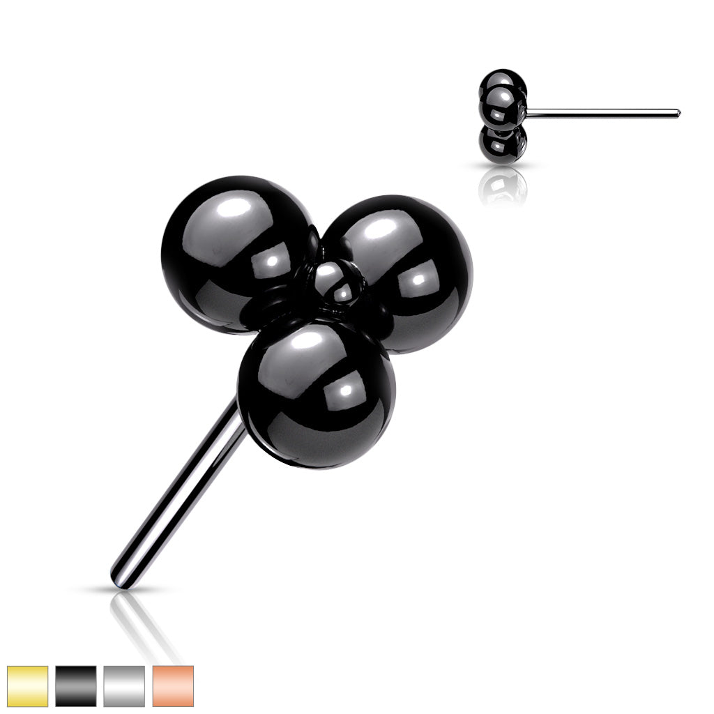 Trinity Ball | Titanium Threadless Top For Nose, Ears & Lip - Avanti Body Jewelry