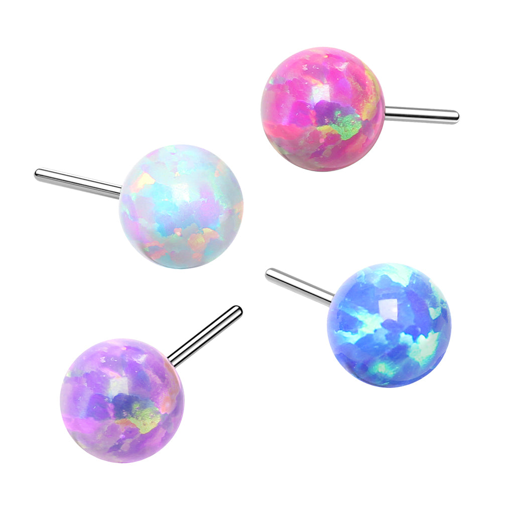 Opal Ball | Titanium Threadless Top For Nose, Ears & Lip - Avanti Body Jewelry