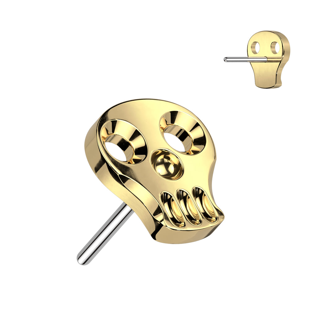 Hollow Skull | Titanium Threadless Top For Nose, Ears & Lip - Avanti Body Jewelry