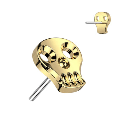 Hollow Skull | Titanium Threadless Top For Nose, Ears & Lip - Avanti Body Jewelry