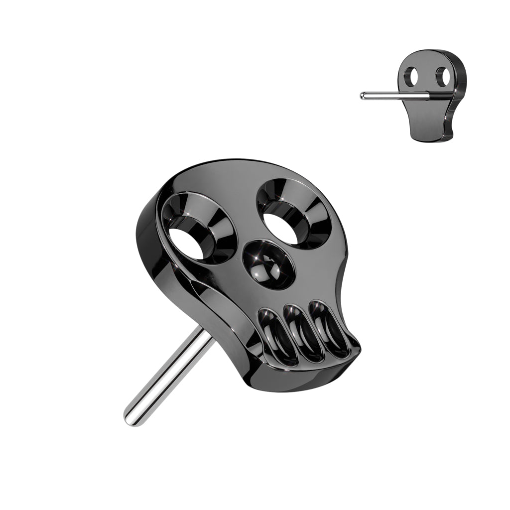 Hollow Skull | Titanium Threadless Top For Nose, Ears & Lip - Avanti Body Jewelry