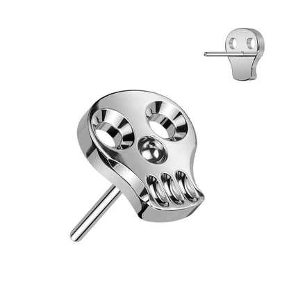 Hollow Skull | Titanium Threadless Top For Nose, Ears & Lip - Avanti Body Jewelry