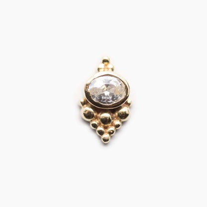 Threadless 14K Gold Beaded Design Cluster Top For Nose, Ears & Lip - Avanti Body Jewelry