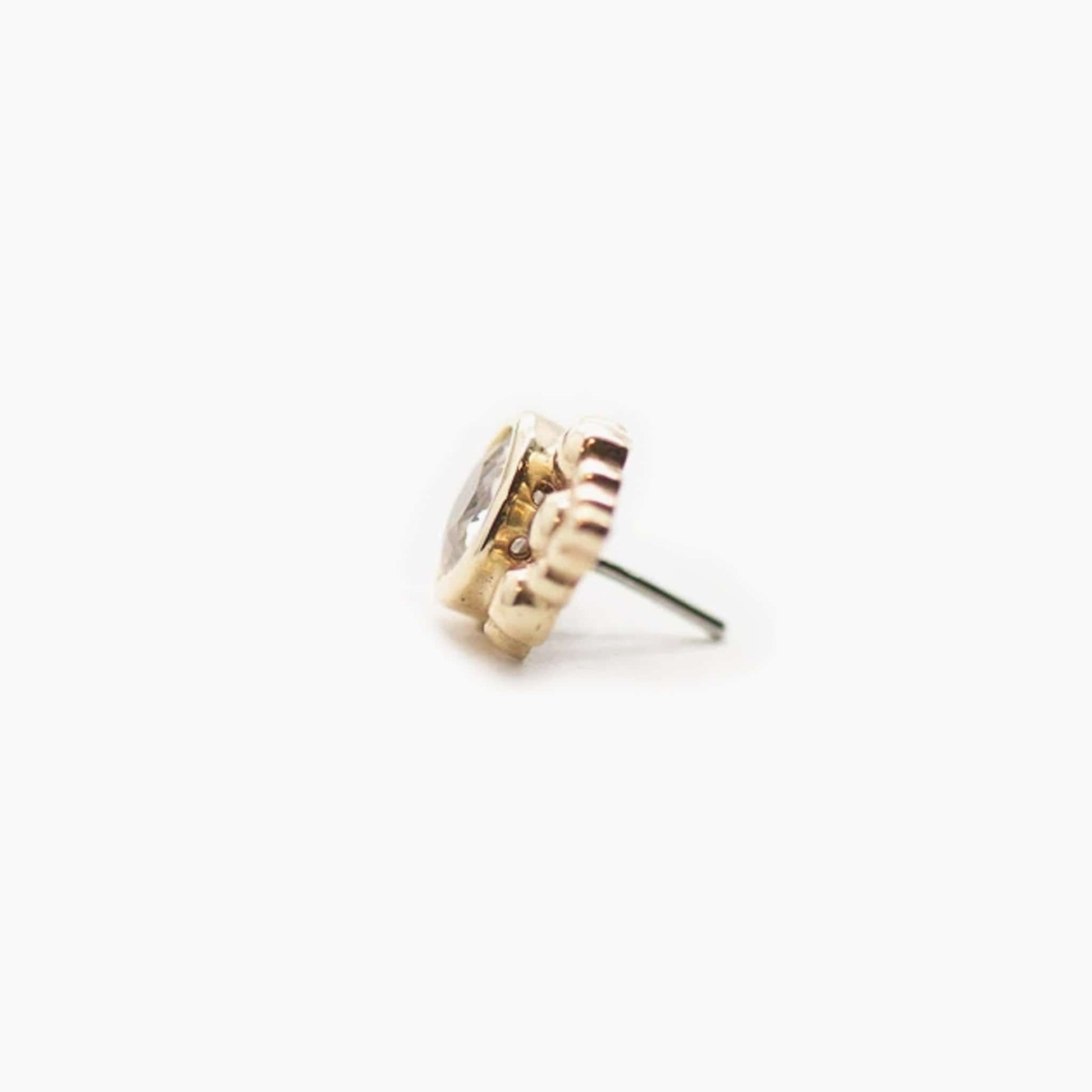 Threadless 14K Gold Beaded Design Cluster Top For Nose, Ears & Lip - Avanti Body Jewelry