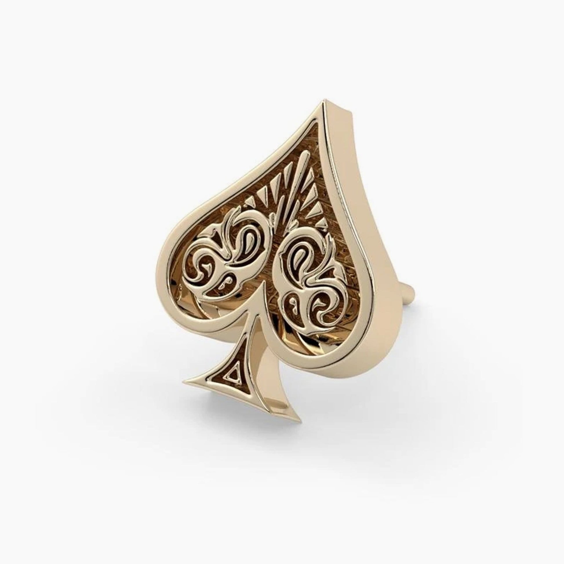 Ace of Spades | 14K Threadless Top For Nose, Ears & Lip - Avanti Body Jewelry