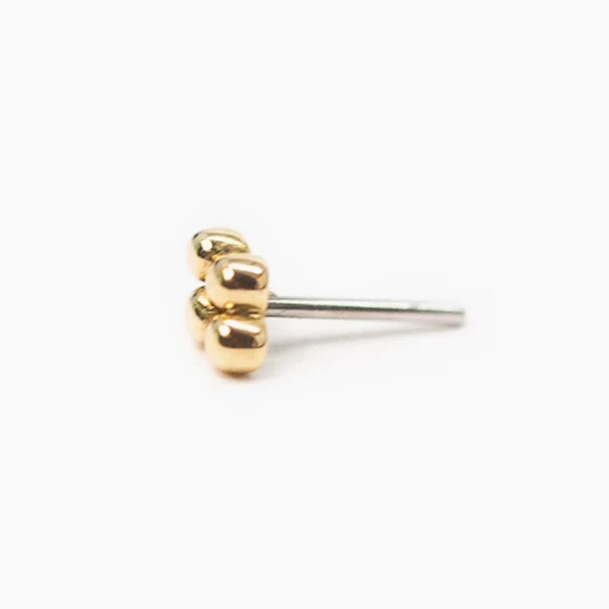 Threadless 14k Quad-Bead Cluster Tops For Nose, Ears & Lip - Avanti Body Jewelry