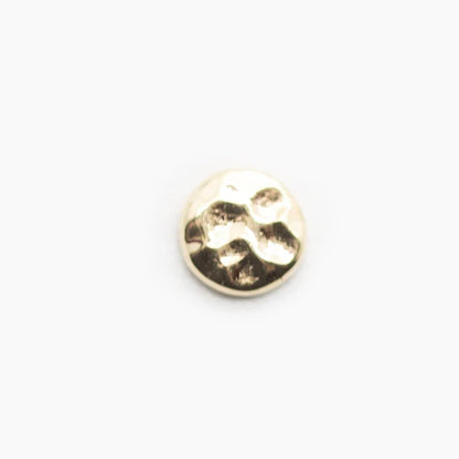 Hammered Disc End | 14K Threadless Top For Nose, Ears & Lip - Avanti Body Jewelry