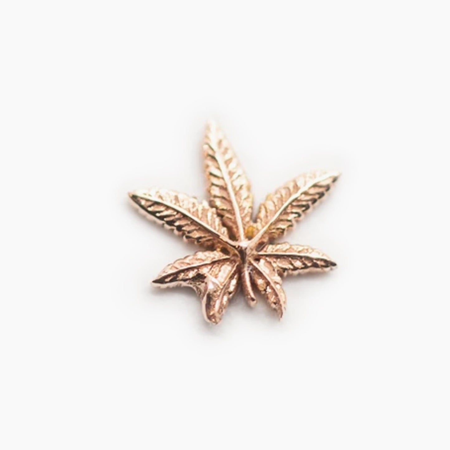 Marijuana Leaf | 14K Threadless Top For Nose, Ears & Lip - Avanti Body Jewelry