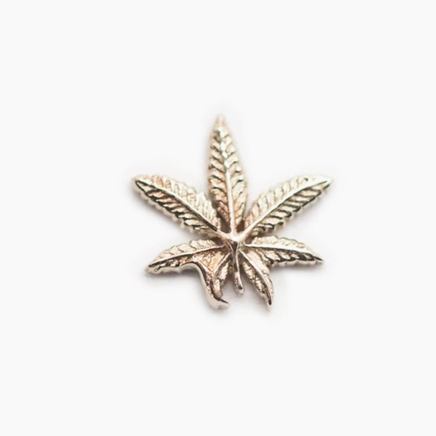 Marijuana Leaf | 14K Threadless Top For Nose, Ears & Lip - Avanti Body Jewelry