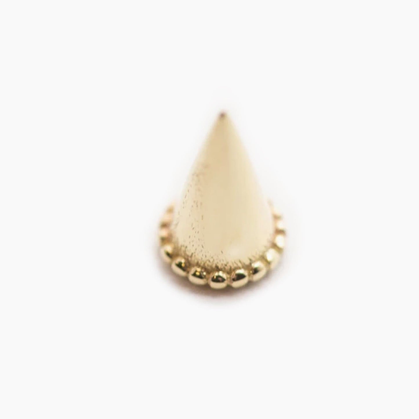Threadless 14k Gold Millgrain Spike Ends For Nose, Ears & Lip - Avanti Body Jewelry
