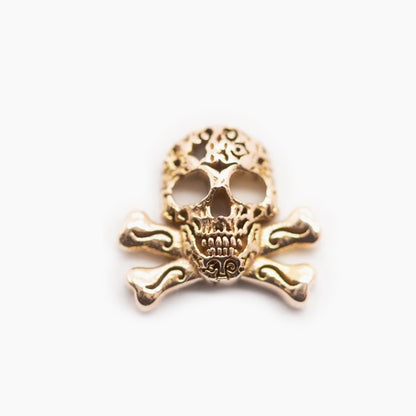 Skull & Crossbones | 14K Threadless Top For Nose, Ears & Lip - Avanti Body Jewelry