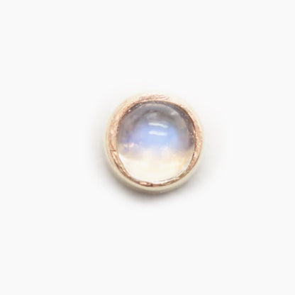 Genuine Stone Cabochon | 14K Threadless Top For Nose, Ears & Lip - Avanti Body Jewelry