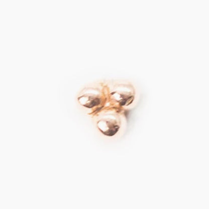 Tri-Bead Cluster | 14K Threadless Top For Nose, Ears & Lip - Avanti Body Jewelry