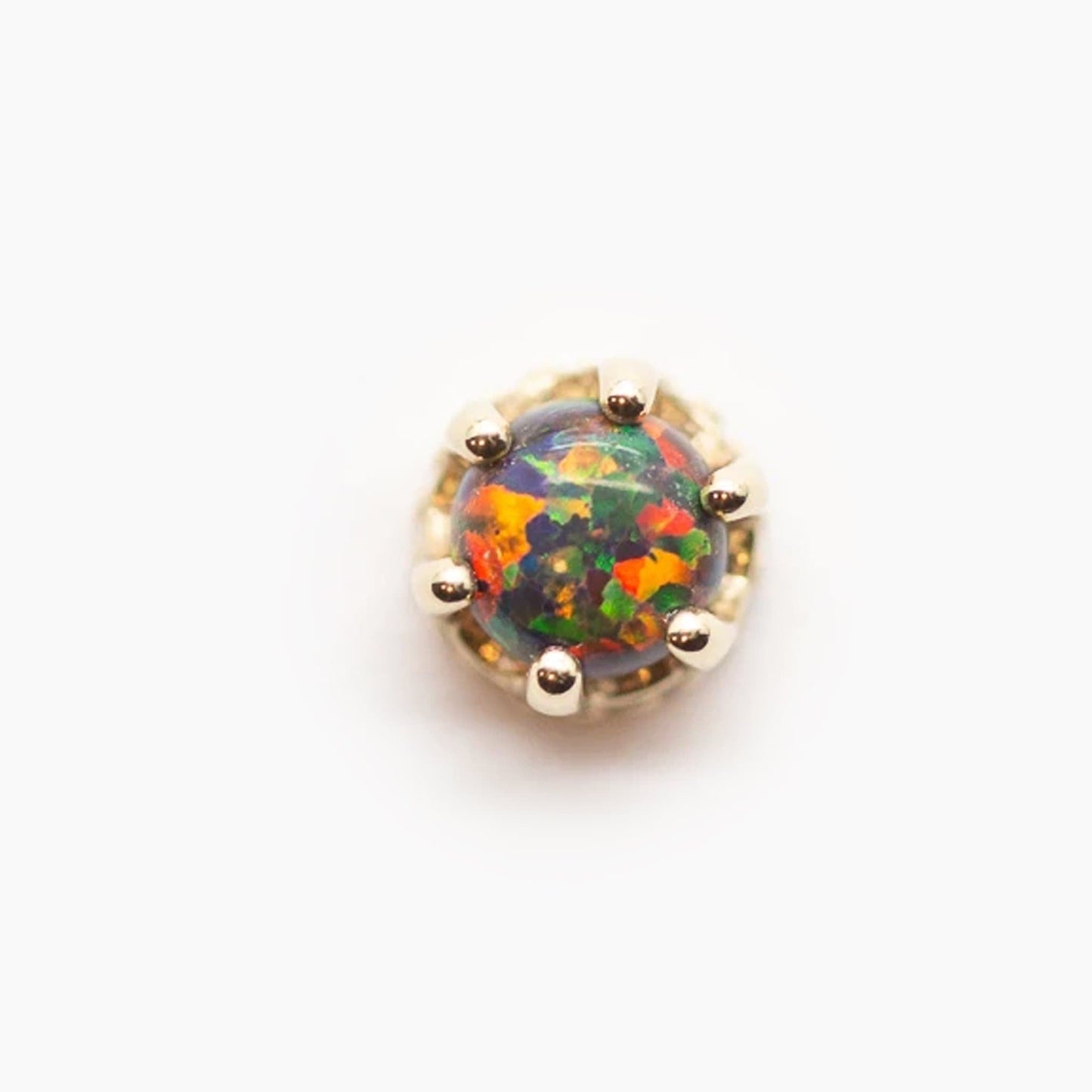 Crown | 14K Threadless Top | Yellow Gold For Nose, Ears & Lip - Avanti Body Jewelry