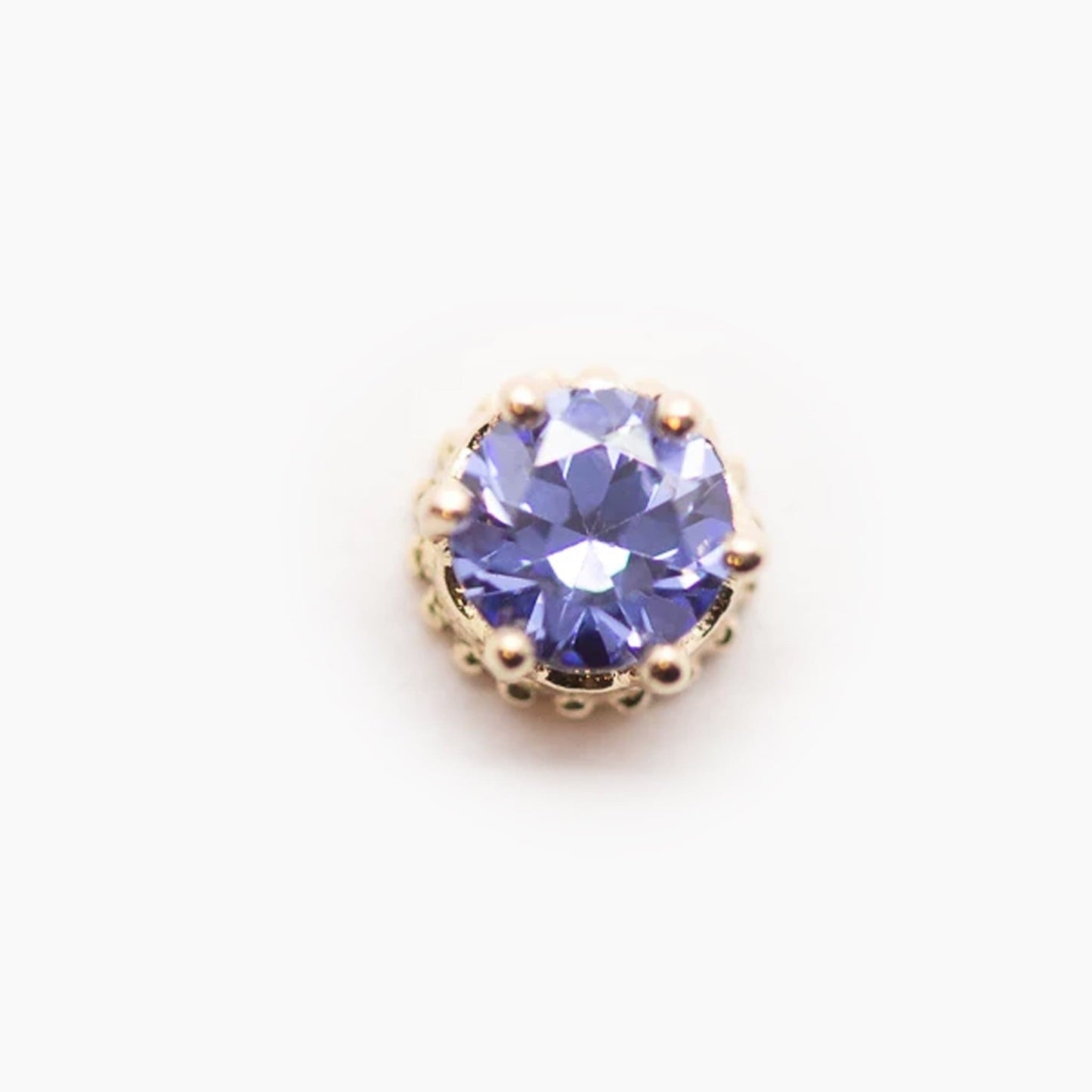 Crown | 14K Threadless Top | Yellow Gold For Nose, Ears & Lip - Avanti Body Jewelry