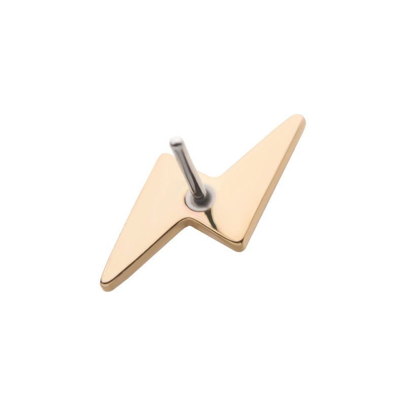 Lightning Bolt | 14K Threadless Top For Nose, Ears & Lip - Avanti Body Jewelry