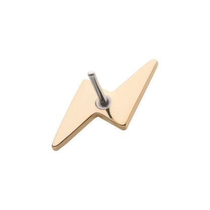 Lightning Bolt | 14K Threadless Top For Nose, Ears & Lip - Avanti Body Jewelry