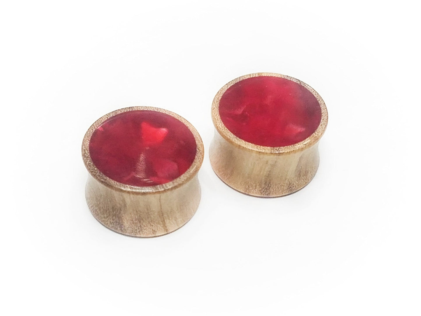 OMW | Marble Resin Inlay Wood Plug Pair - Avanti Body Jewelry
