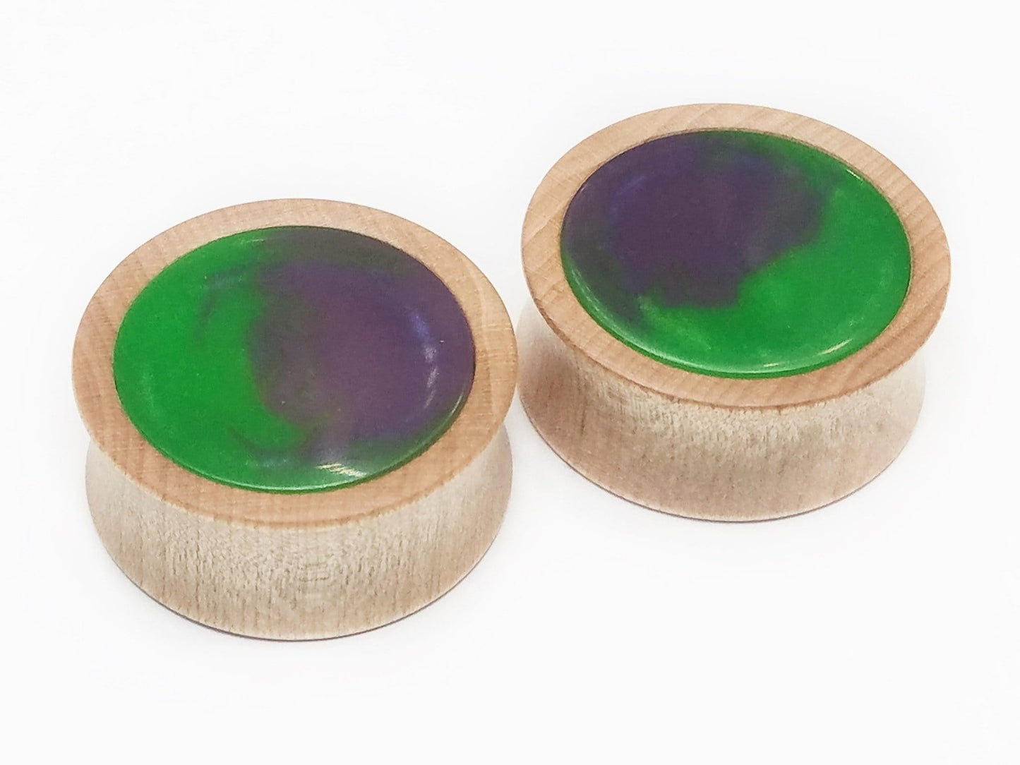 OMW | Marble Resin Inlay Wood Plug Pair - Avanti Body Jewelry