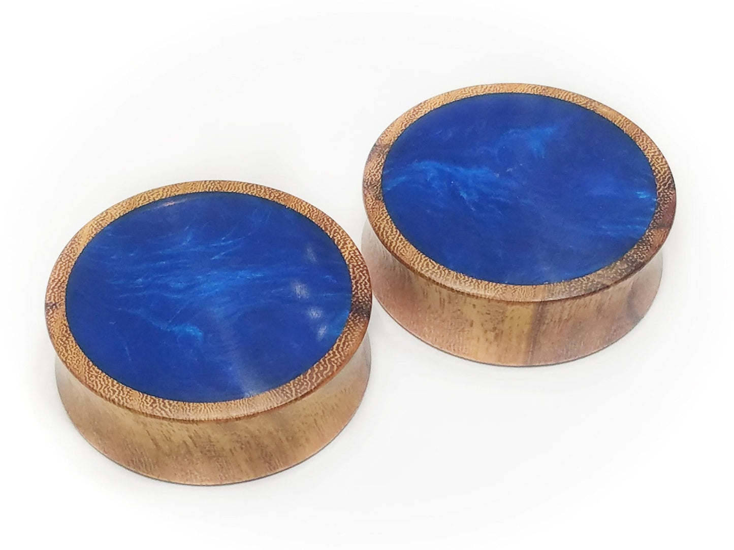 OMW | Marble Resin Inlay Wood Plug Pair - Avanti Body Jewelry