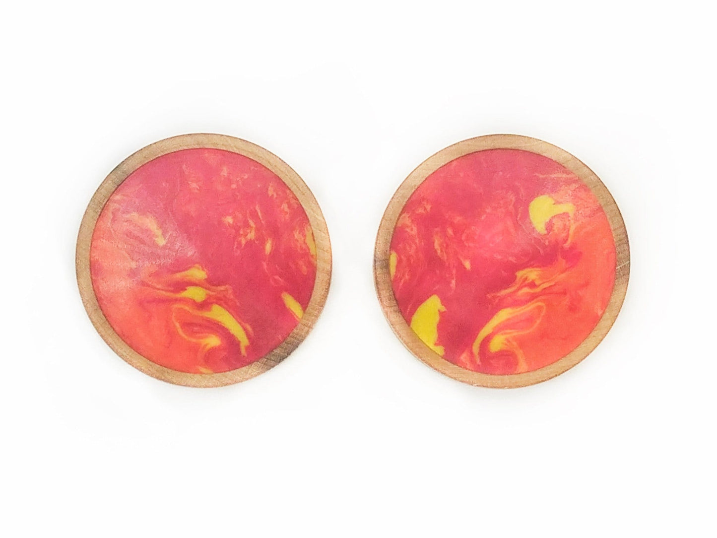 OMW | Marble Resin Inlay Wood Plug Pair - Avanti Body Jewelry