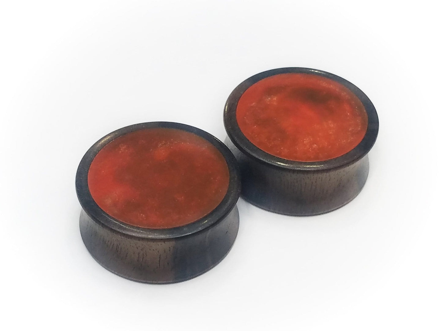 OMW | Marble Resin Inlay Wood Plug Pair - Avanti Body Jewelry