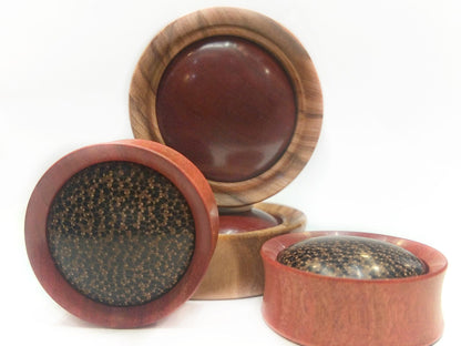 OMW | Convex Wood Inlay Plug Pair - Avanti Body Jewelry