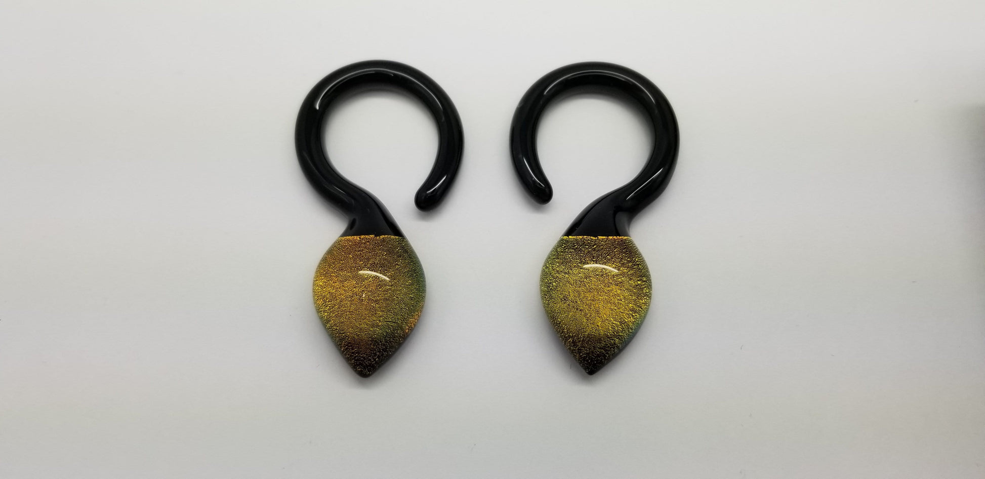 Gorilla Glass | Dichro Dew Drop Earring - Avanti Body Jewelry