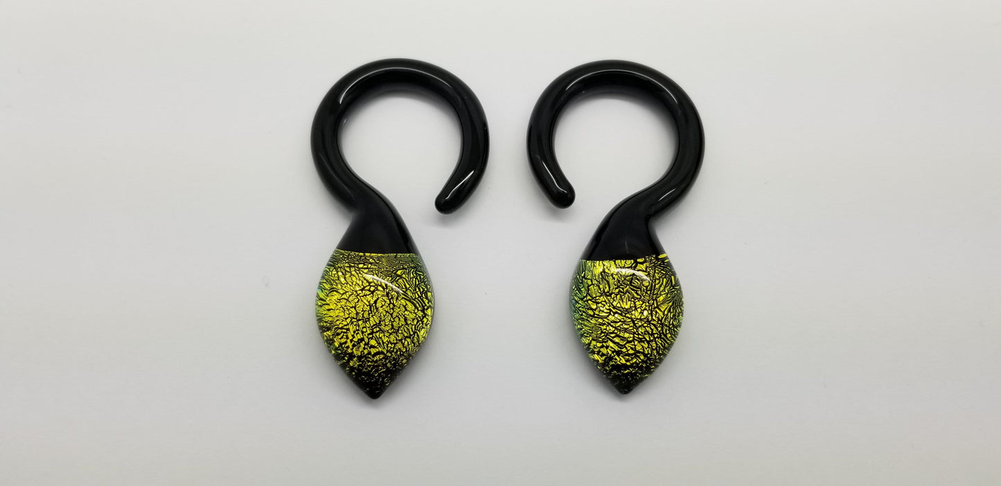Gorilla Glass | Dichro Dew Drop Earring - Avanti Body Jewelry