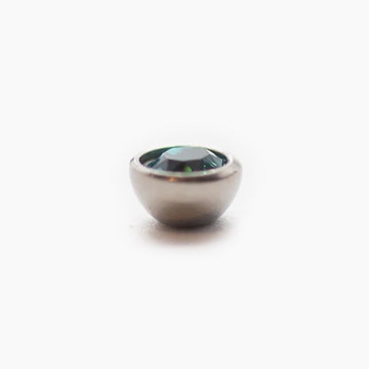 Bezel Set Gem | Titanium Threadless Top For Nose, Ears & Lip - Avanti Body Jewelry
