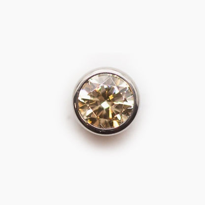 Bezel Set Gem | Titanium Threadless Top For Nose, Ears & Lip - Avanti Body Jewelry