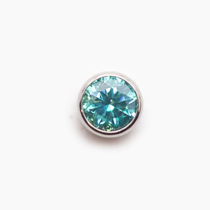 Bezel Set Gem | Titanium Threadless Top For Nose, Ears & Lip - Avanti Body Jewelry