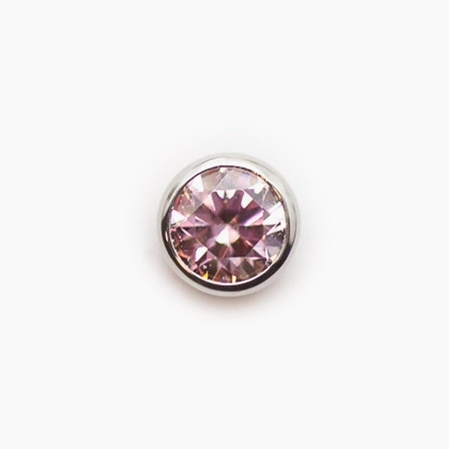 Bezel Set Gem | Titanium Threadless Top For Nose, Ears & Lip - Avanti Body Jewelry
