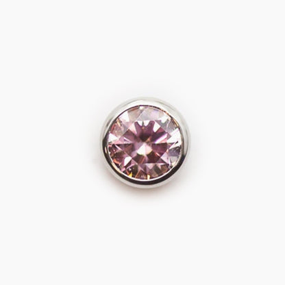 Bezel Set Gem | Titanium Threadless Top For Nose, Ears & Lip - Avanti Body Jewelry