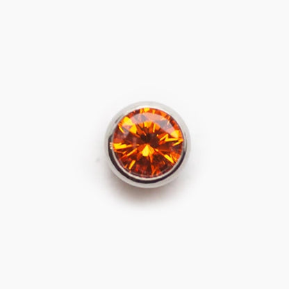 Bezel Set Gem | Titanium Threadless Top For Nose, Ears & Lip - Avanti Body Jewelry
