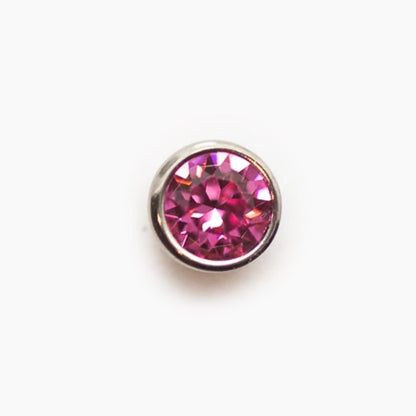 Bezel Set Gem | Titanium Threadless Top For Nose, Ears & Lip - Avanti Body Jewelry