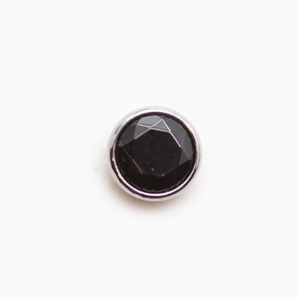 Bezel Set Gem | Titanium Threadless Top For Nose, Ears & Lip - Avanti Body Jewelry