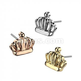 Implant Grade Titanium Threadless Push In Crown Top For Nose, Ears & Lip - Avanti Body Jewelry
