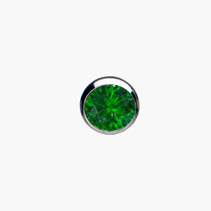 Bezel Set Gem | Titanium Threadless Top For Nose, Ears & Lip - Avanti Body Jewelry