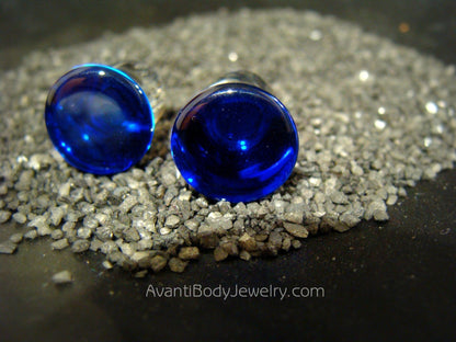 Glass Single Flare Plug Pair - Translucent - Avanti Body Jewelry