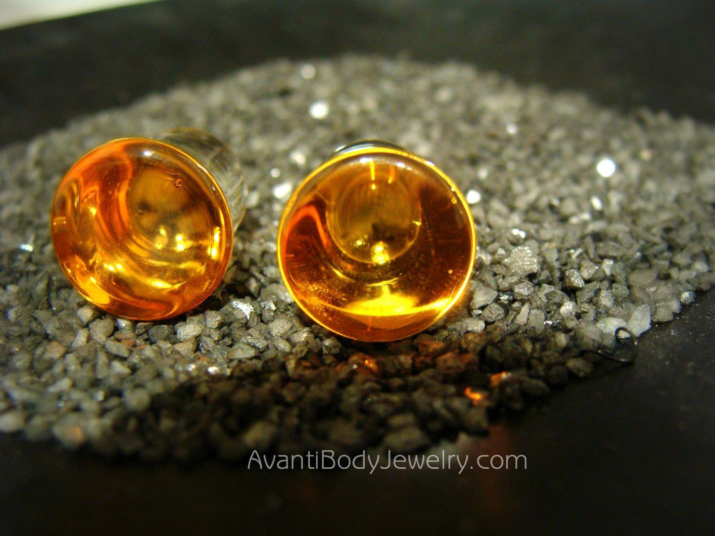 Glass Single Flare Plug Pair - Translucent - Avanti Body Jewelry